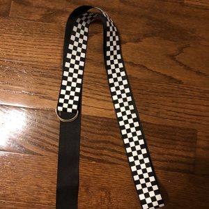 checkered web belt